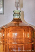 Clear wine in carboy